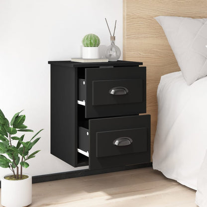 Ethereal Dreams: Wall-mounted White Bedside Cabinet