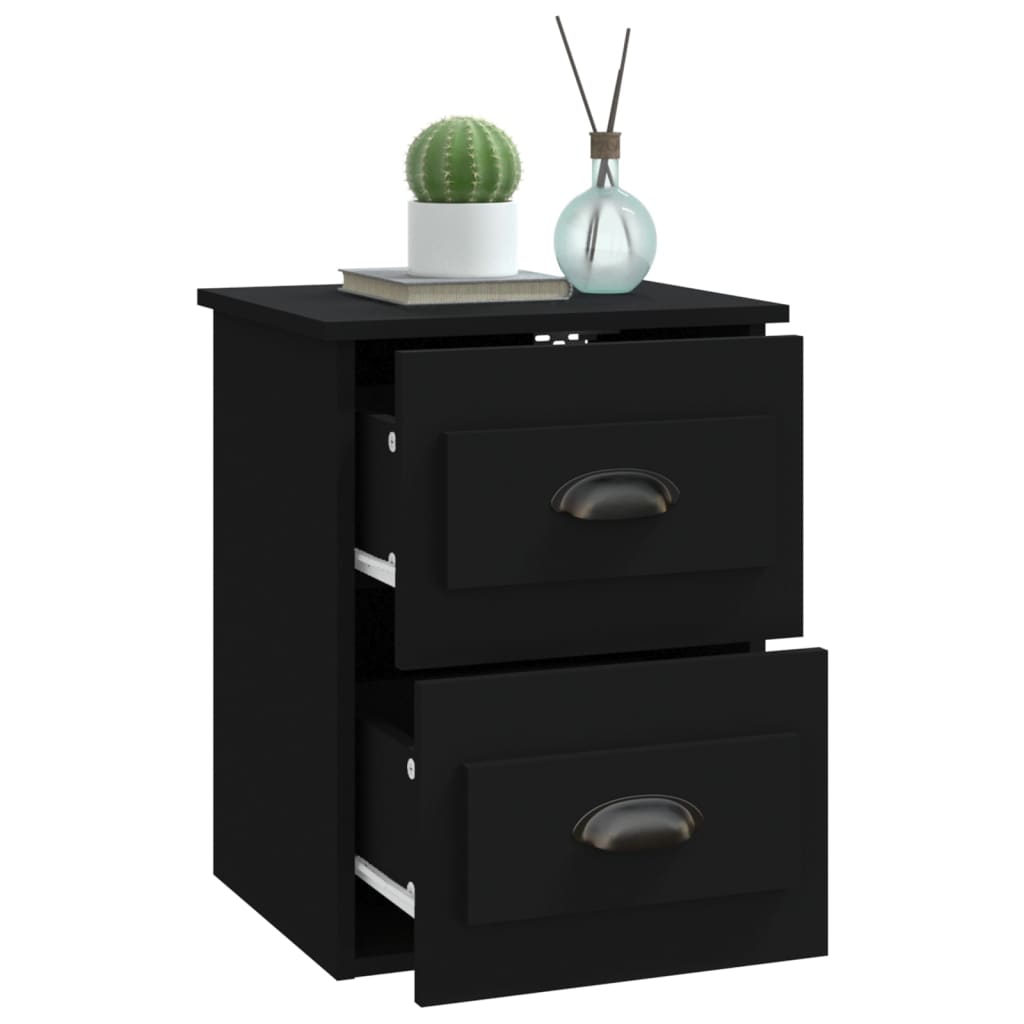 Ethereal Dreams: Wall-mounted White Bedside Cabinet