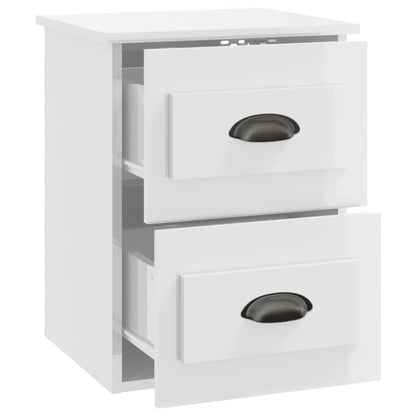 Ethereal Dreams: Wall-mounted White Bedside Cabinet