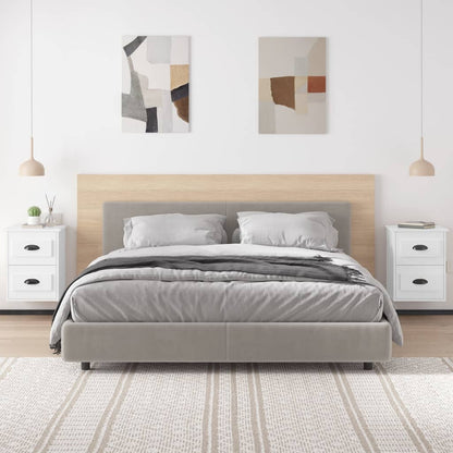 Serene Haven: Set of 2 Wall-mounted White Bedside Cabinets