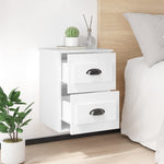 Serene Haven: Set of 2 Wall-mounted White Bedside Cabinets