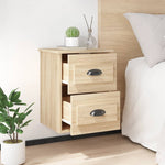 Serene Haven: Set of 2 Wall-mounted White Bedside Cabinets