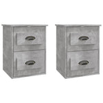 Serene Haven: Set of 2 Wall-mounted White Bedside Cabinets