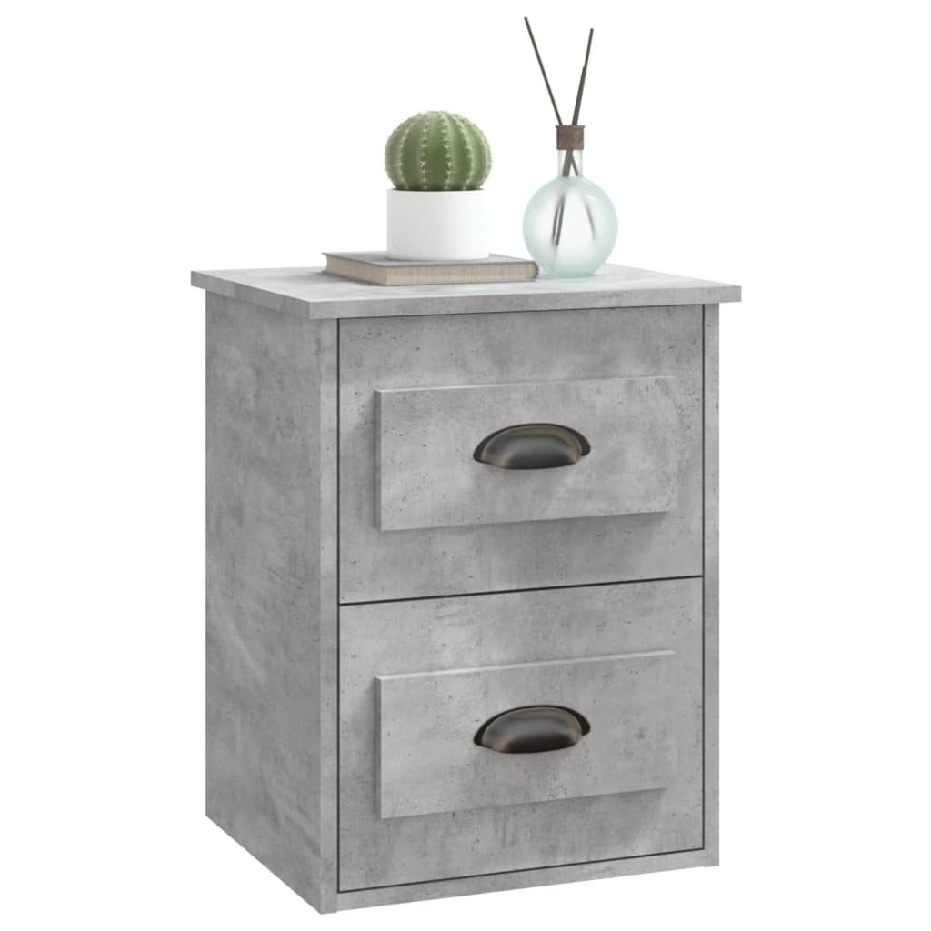 Serene Haven: Set of 2 Wall-mounted White Bedside Cabinets