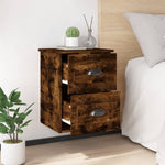 Serene Haven: Set of 2 Wall-mounted White Bedside Cabinets