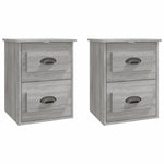 Serene Haven: Set of 2 Wall-mounted White Bedside Cabinets