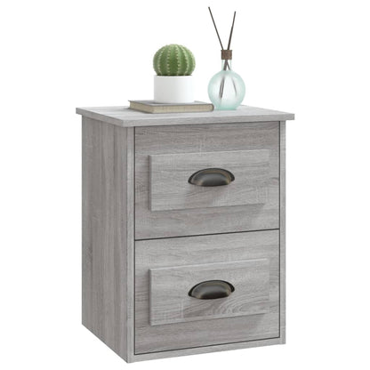 Serene Haven: Set of 2 Wall-mounted White Bedside Cabinets