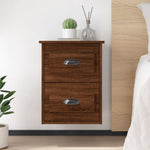 Serene Haven: Set of 2 Wall-mounted White Bedside Cabinets