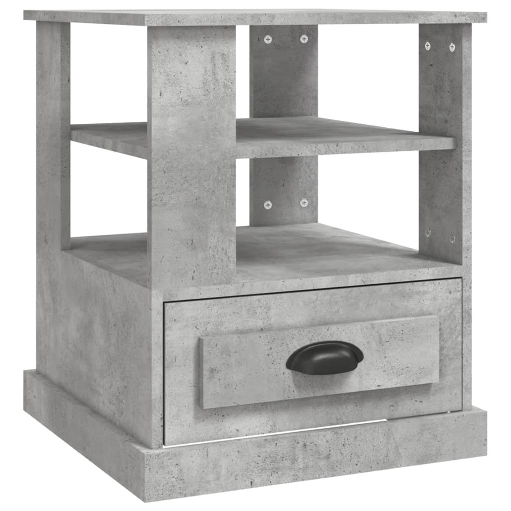 White Engineered Wood Side Table