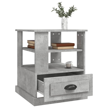 White Engineered Wood Side Table