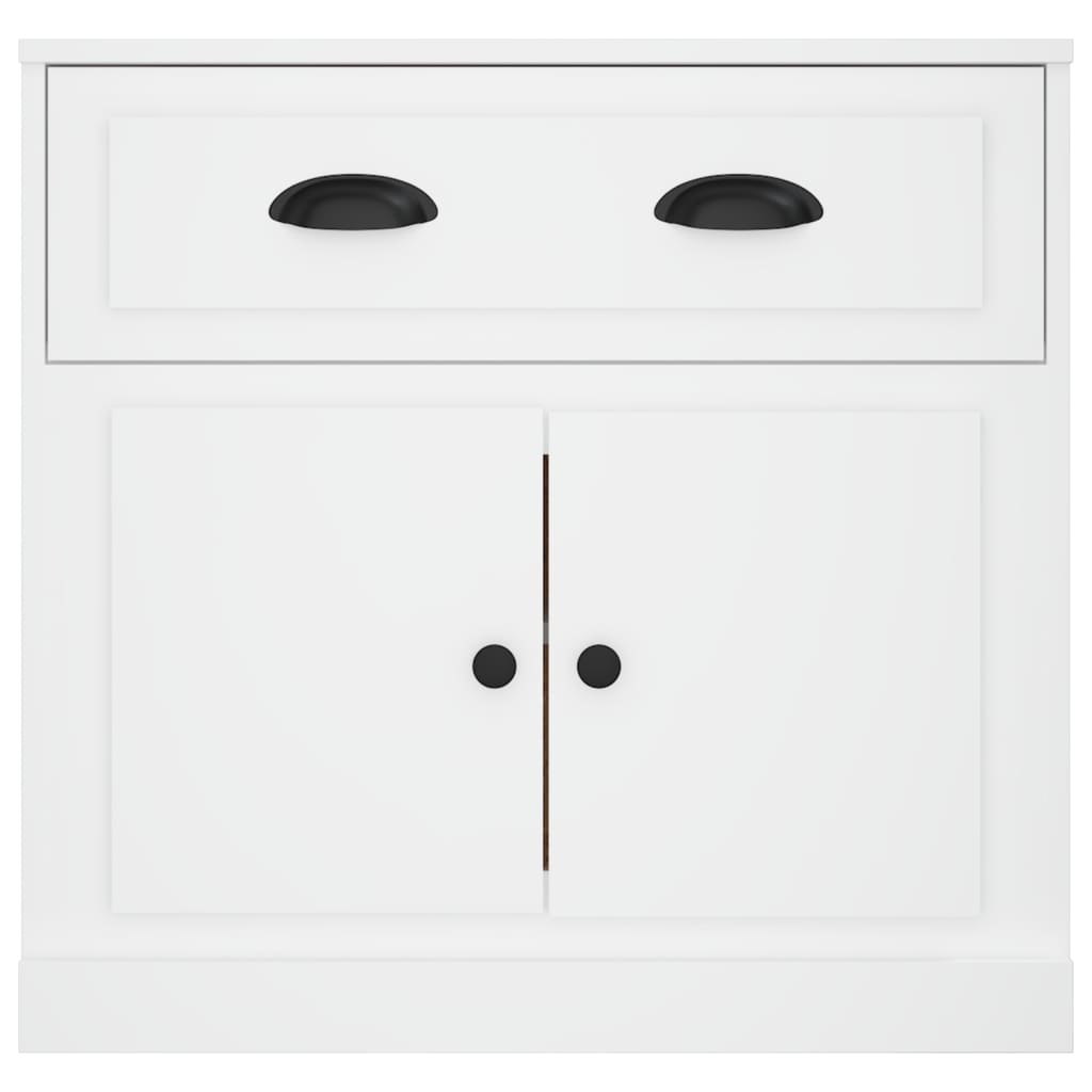 Sleek White Engineered Wood Sideboard