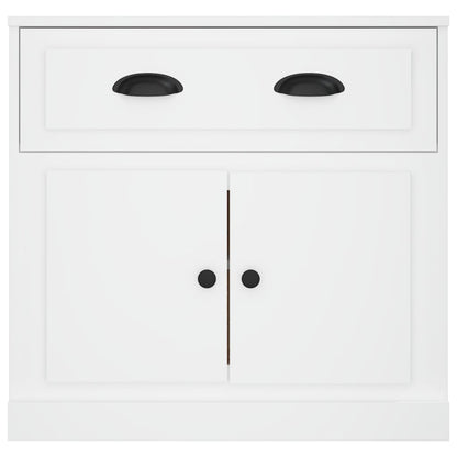 Sleek White Engineered Wood Sideboard