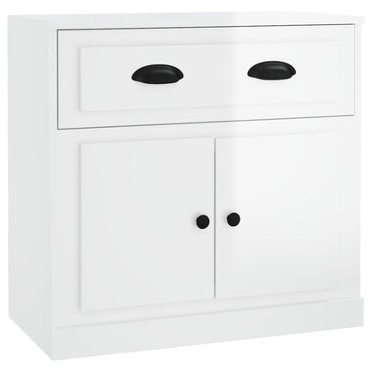 Sleek White Engineered Wood Sideboard