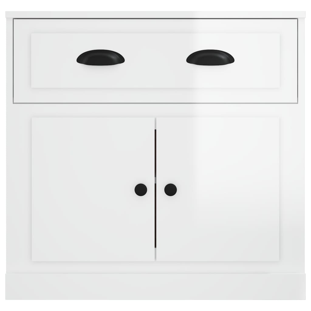 Sleek White Engineered Wood Sideboard