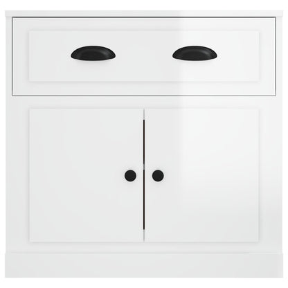 Sleek White Engineered Wood Sideboard