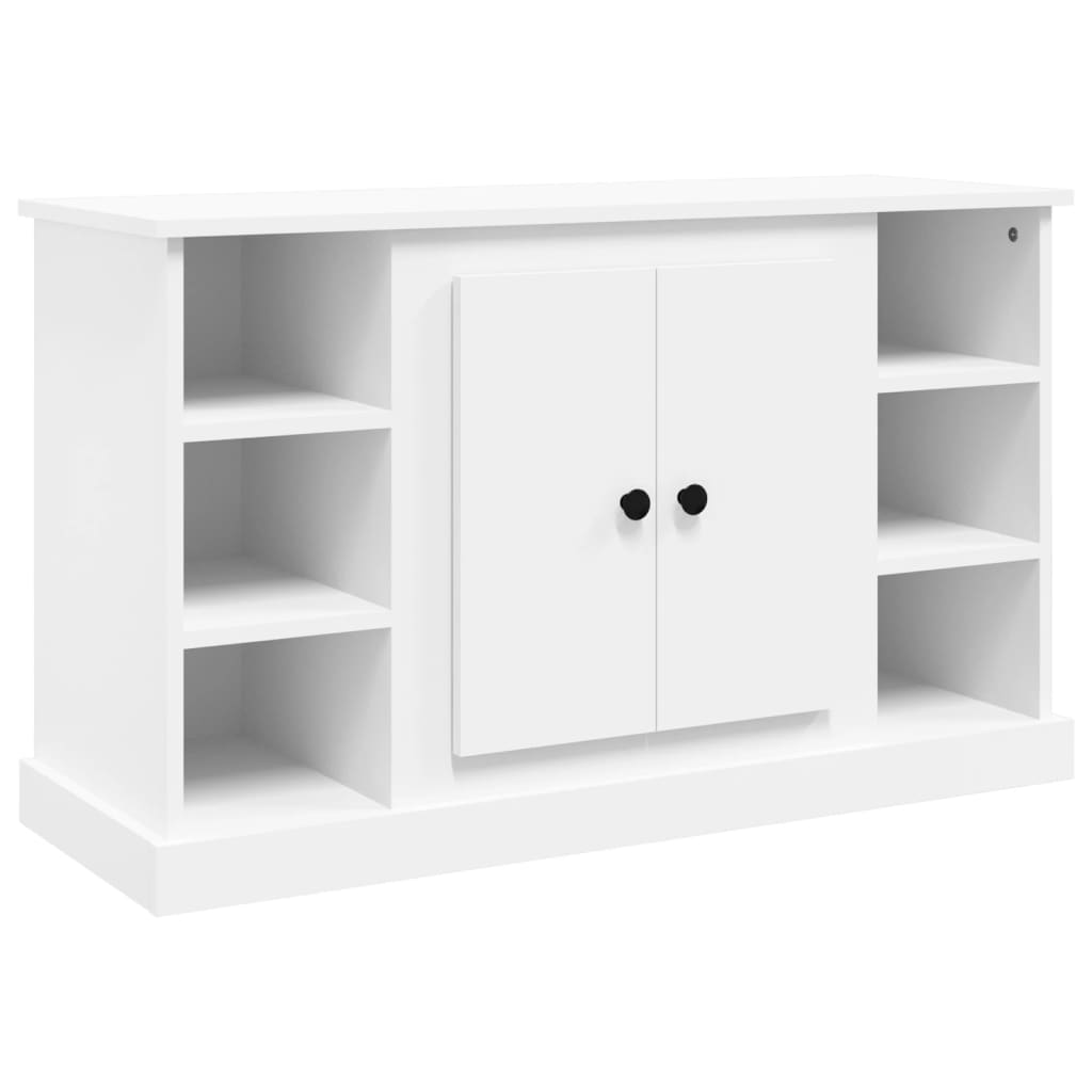 Elegant White Engineered Wood Sideboard - 100×35.5×60cm