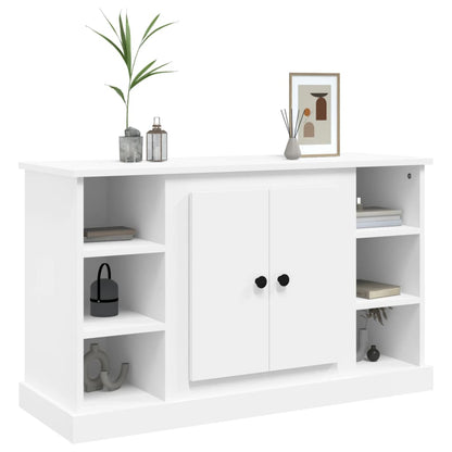Elegant White Engineered Wood Sideboard - 100×35.5×60cm