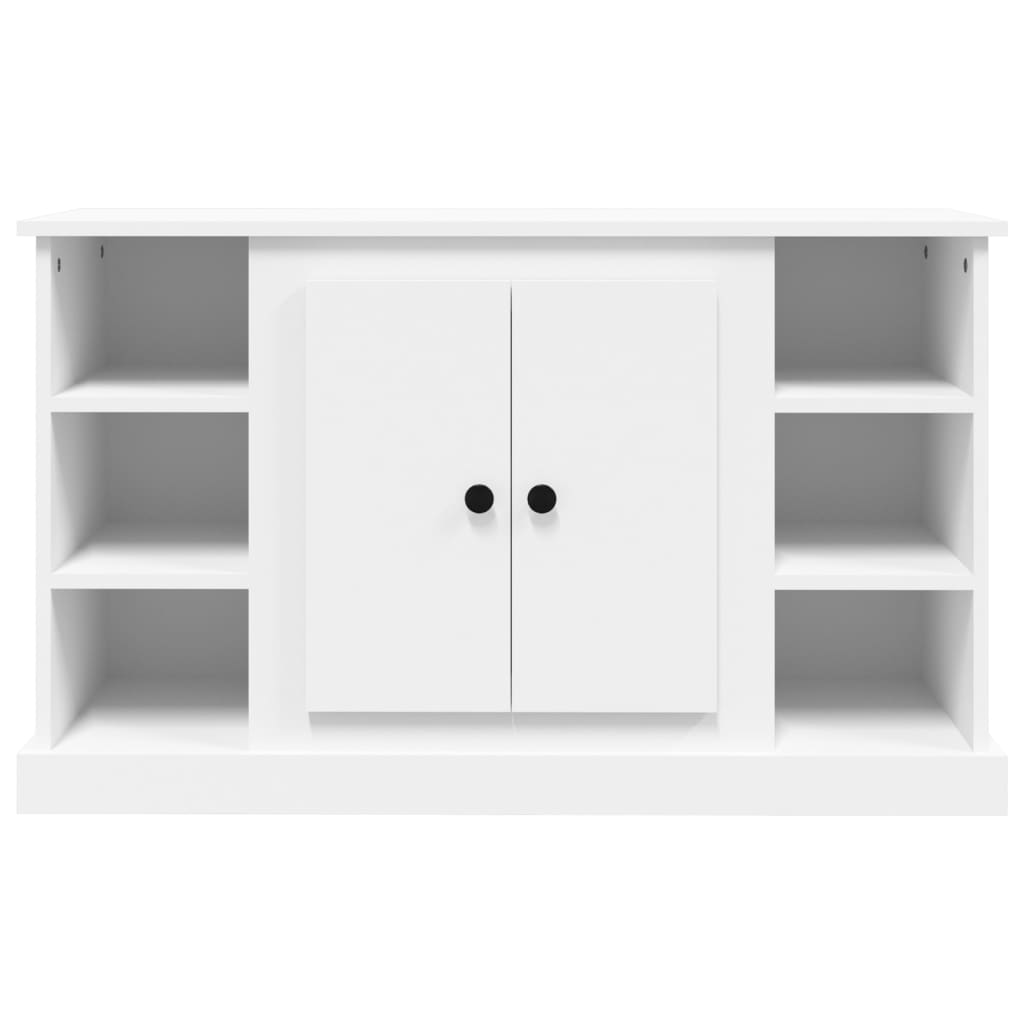 Elegant White Engineered Wood Sideboard - 100×35.5×60cm