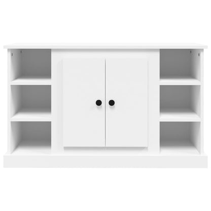 Elegant White Engineered Wood Sideboard - 100×35.5×60cm