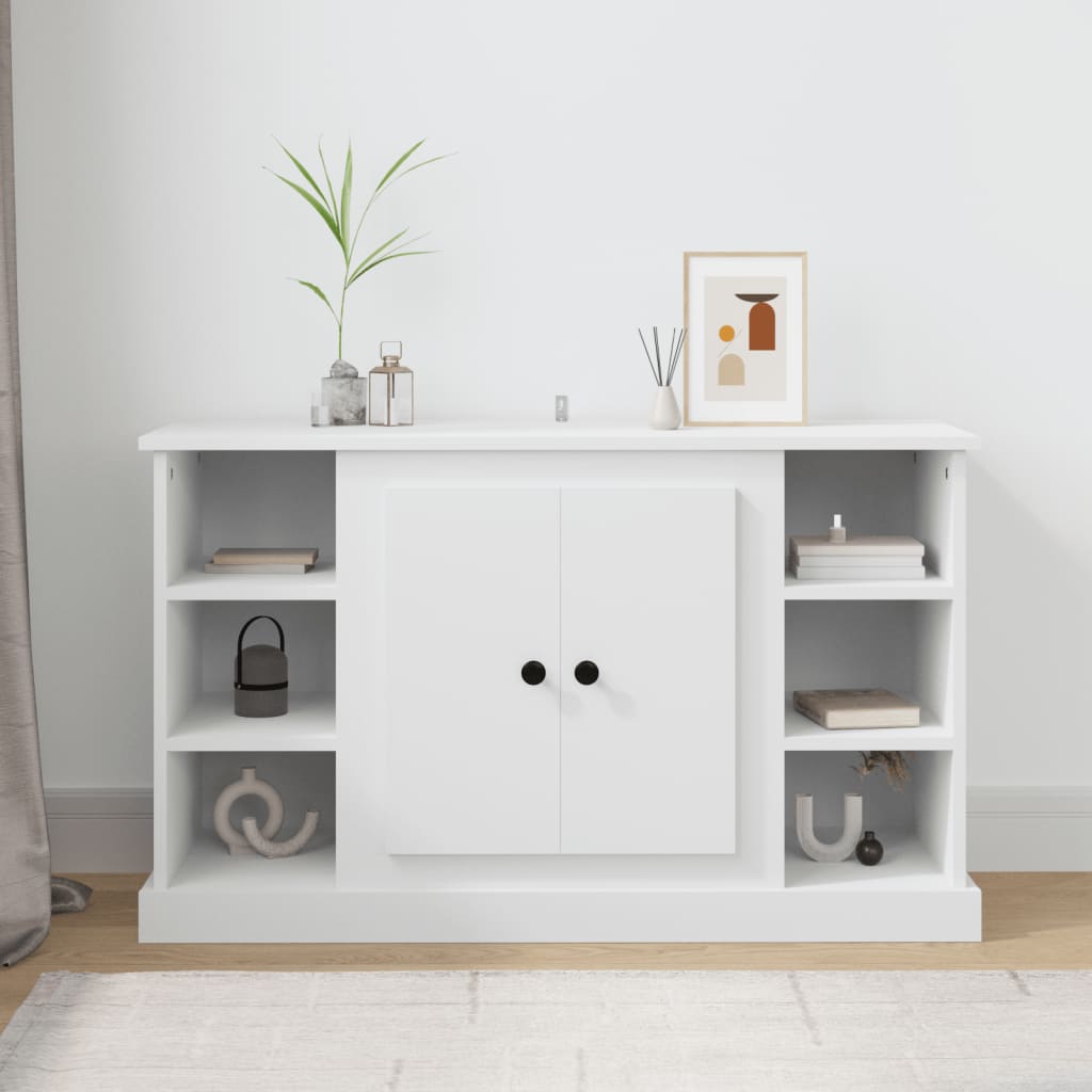 Elegant White Engineered Wood Sideboard - 100×35.5×60cm