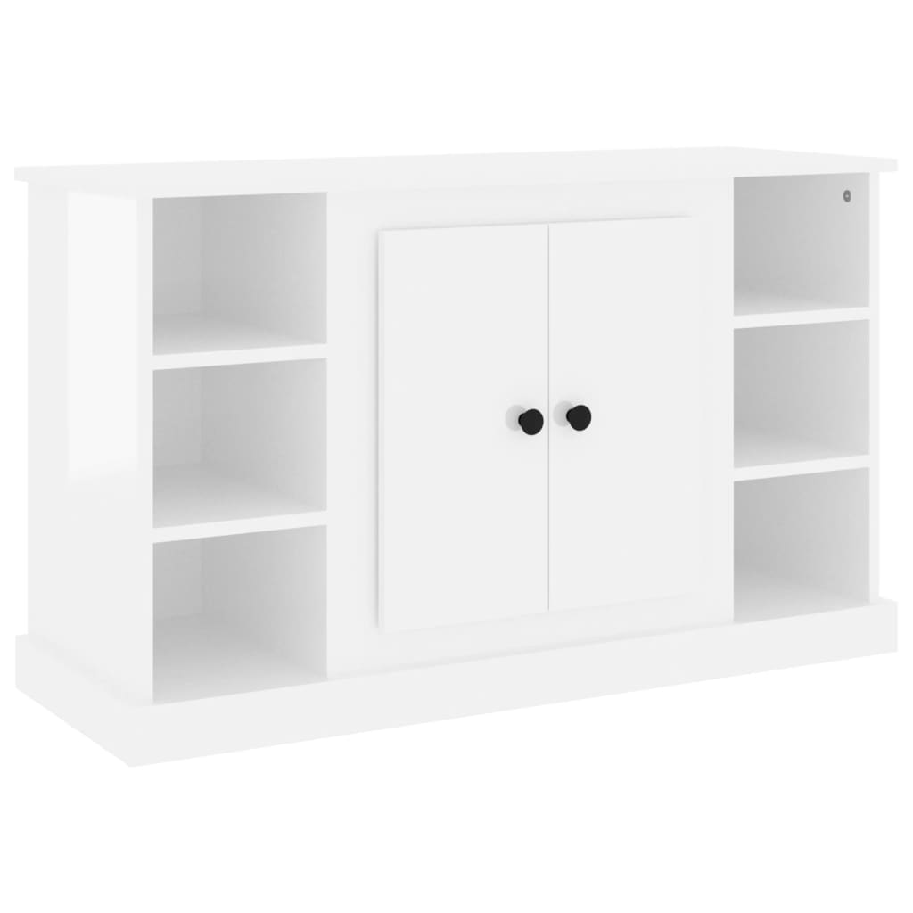 Elegant White Engineered Wood Sideboard - 100×35.5×60cm