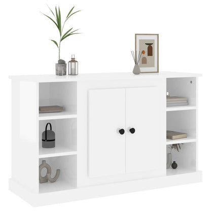 Elegant White Engineered Wood Sideboard - 100×35.5×60cm