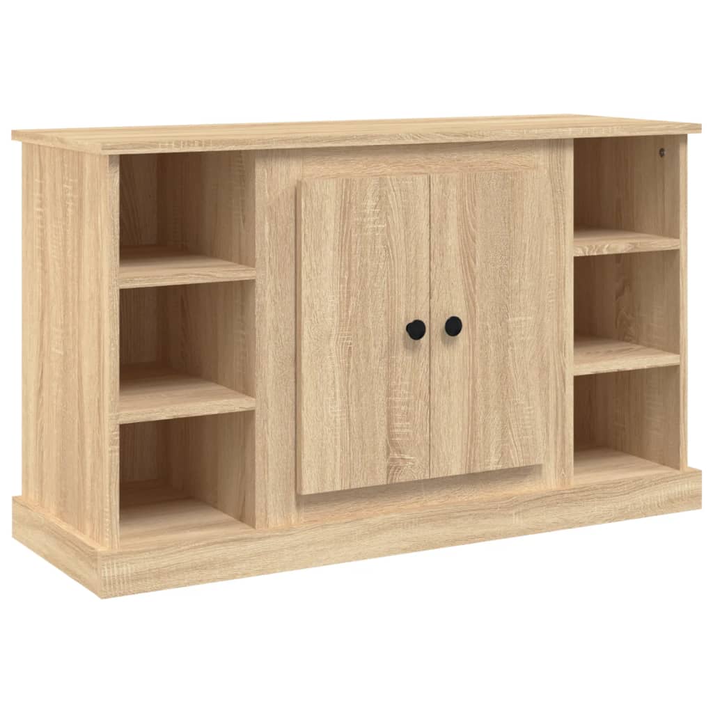 Elegant White Engineered Wood Sideboard - 100×35.5×60cm