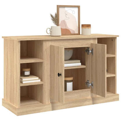Elegant White Engineered Wood Sideboard - 100×35.5×60cm