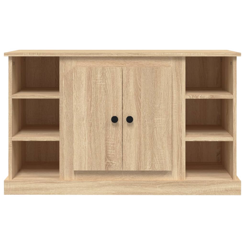 Elegant White Engineered Wood Sideboard - 100×35.5×60cm