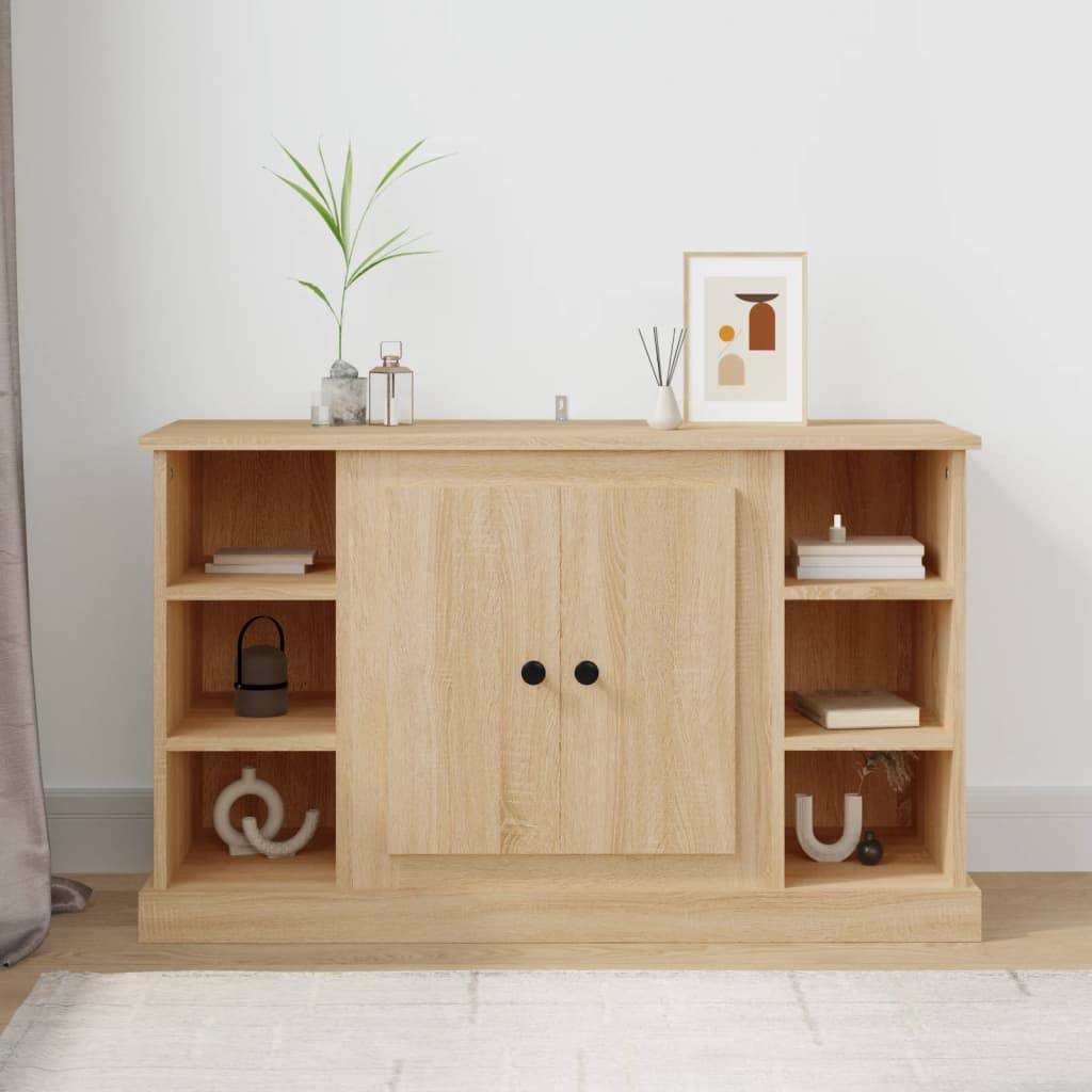 Elegant White Engineered Wood Sideboard - 100×35.5×60cm