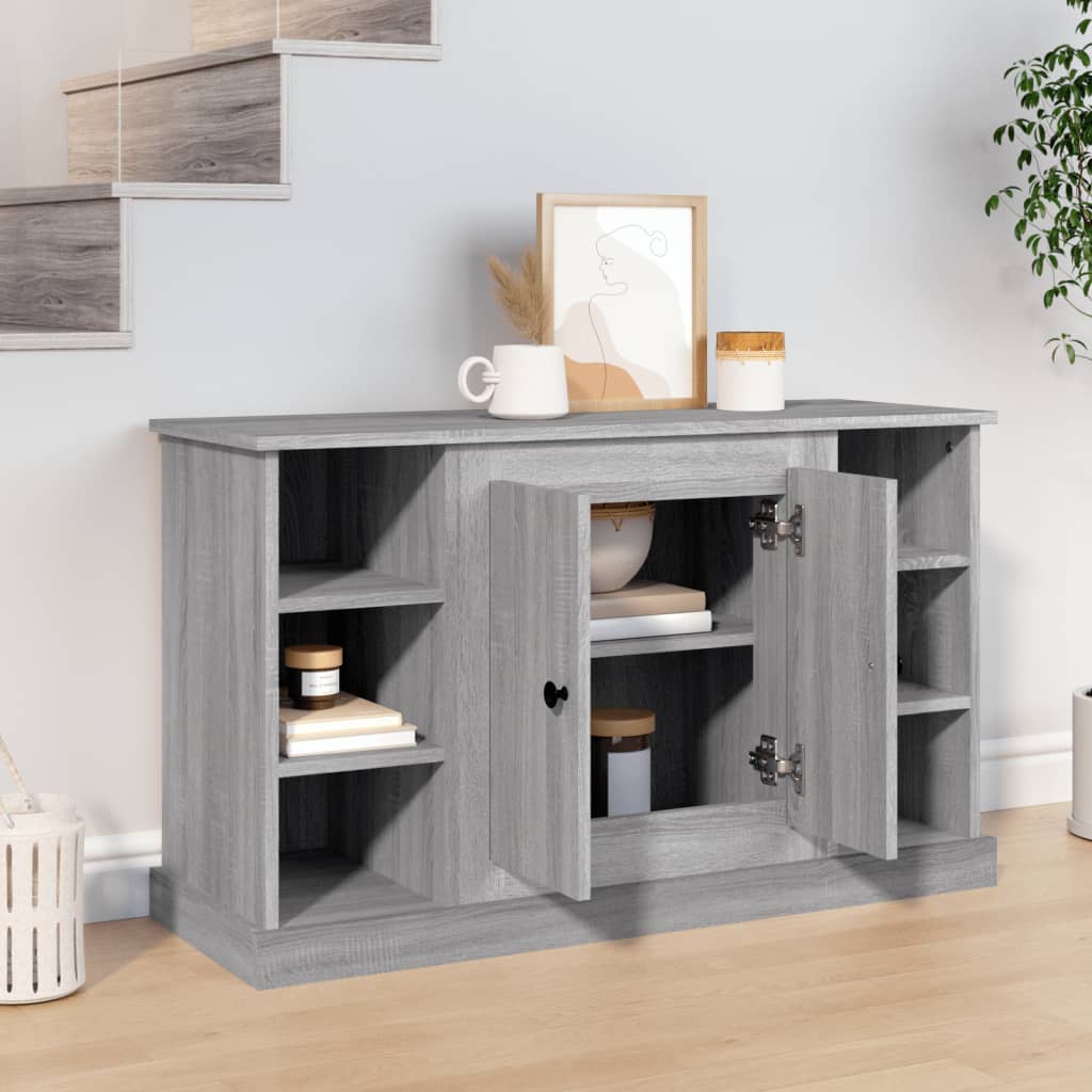Elegant White Engineered Wood Sideboard - 100×35.5×60cm