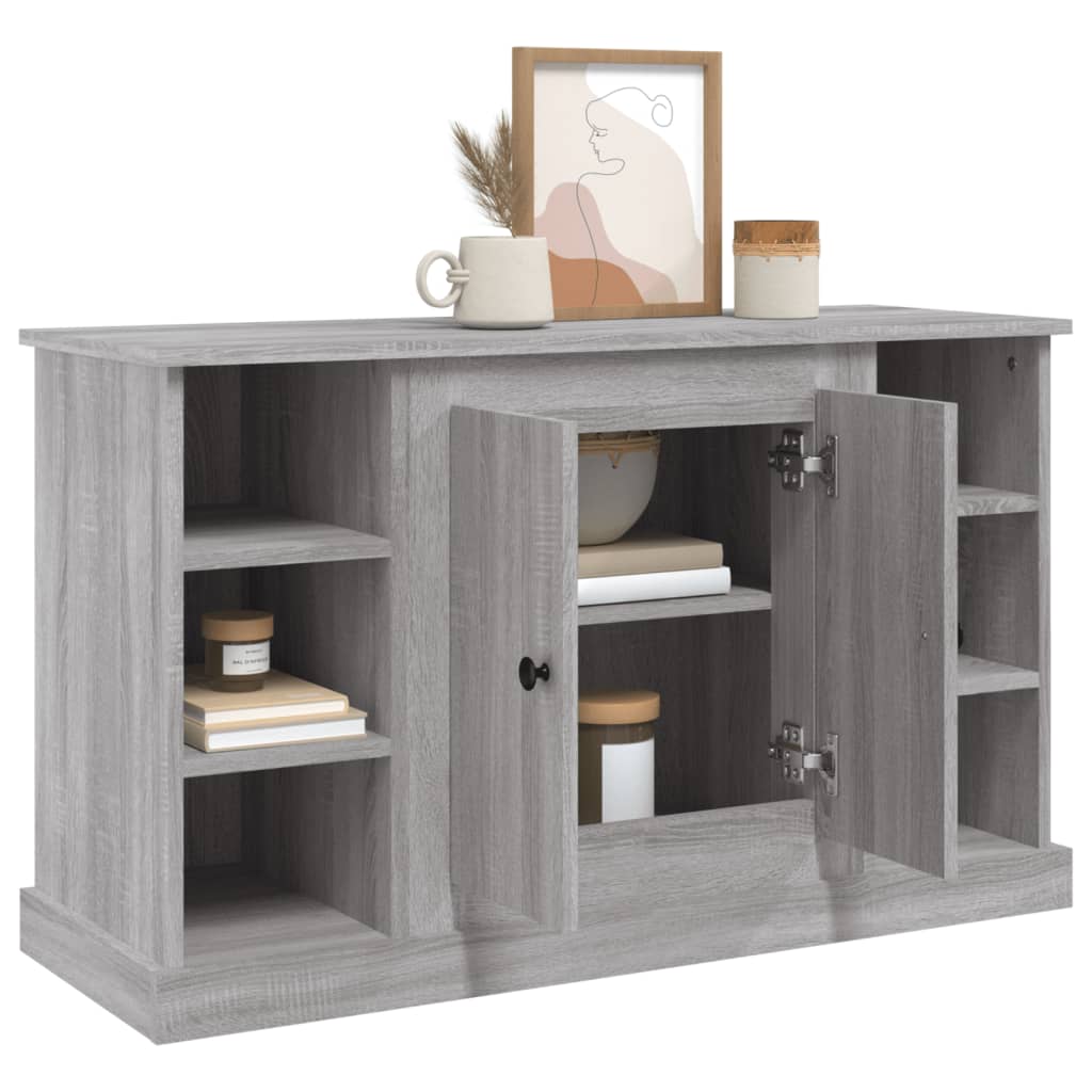 Elegant White Engineered Wood Sideboard - 100×35.5×60cm
