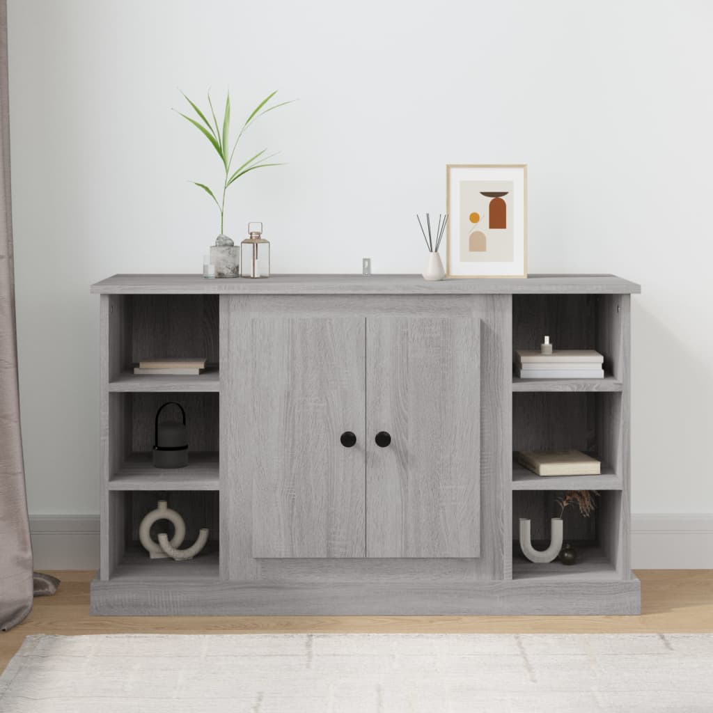 Elegant White Engineered Wood Sideboard - 100×35.5×60cm