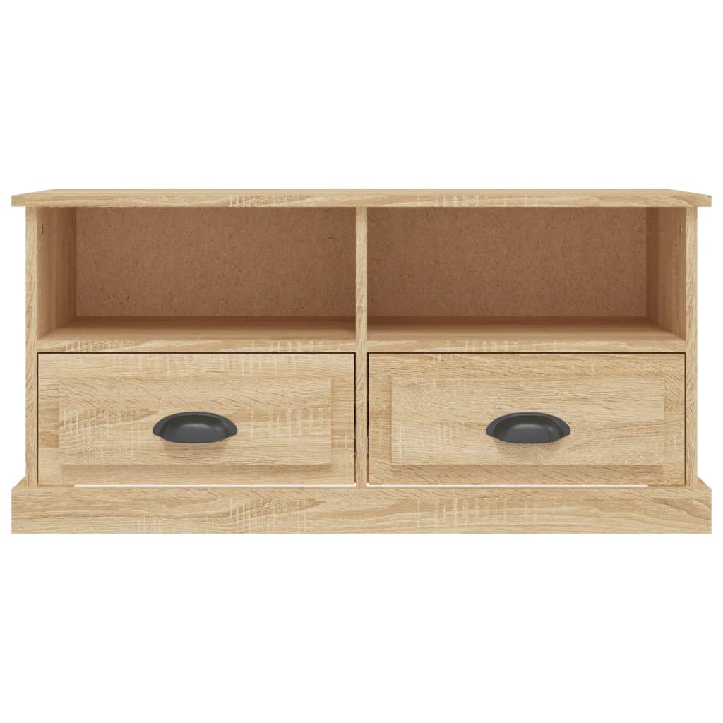 Modern Functionality: White Engineered Wood TV Cabinet