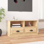 Modern Functionality: White Engineered Wood TV Cabinet