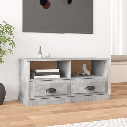 Modern Functionality: White Engineered Wood TV Cabinet