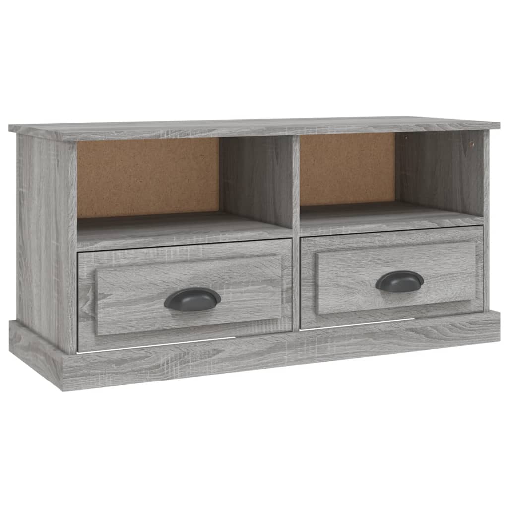 Modern Functionality: White Engineered Wood TV Cabinet