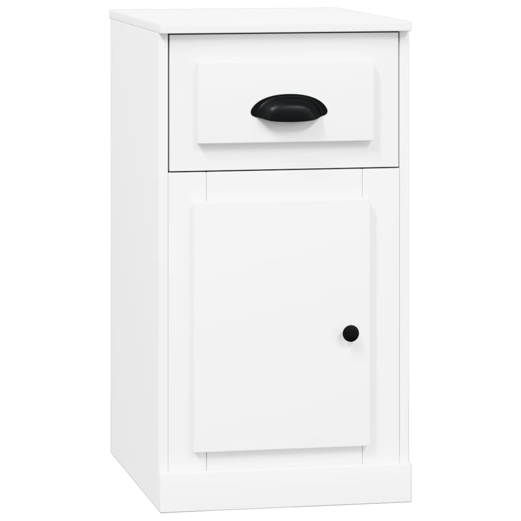 Sleek Engineered White Timber Sideboard with Storage Compartment