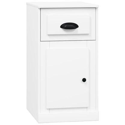 Sleek Engineered White Timber Sideboard with Storage Compartment
