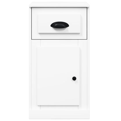 Sleek Engineered White Timber Sideboard with Storage Compartment