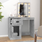 Elegance in Sonoma Oak: Engineered Wood Dressing Table with LED