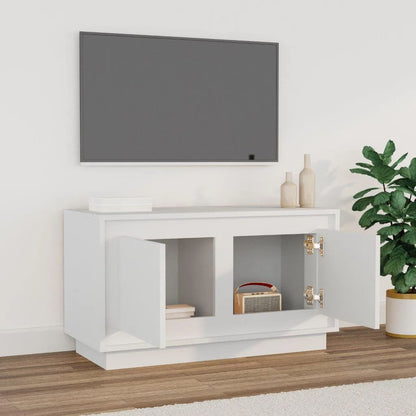 Organize and Beautify: White Engineered Wood TV Cabinet