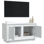 Organize and Beautify: White Engineered Wood TV Cabinet