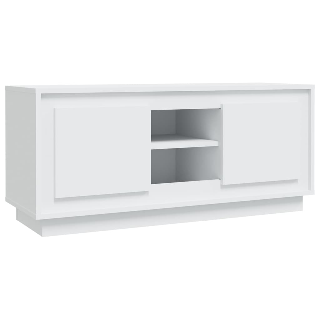 Crafted White Engineered Wood TV Cabinet for Stylish Interiors
