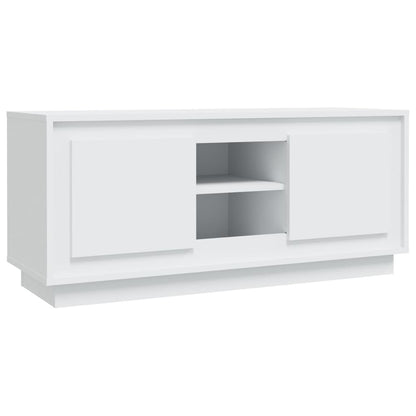 Crafted White Engineered Wood TV Cabinet for Stylish Interiors