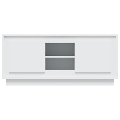 Crafted White Engineered Wood TV Cabinet for Stylish Interiors