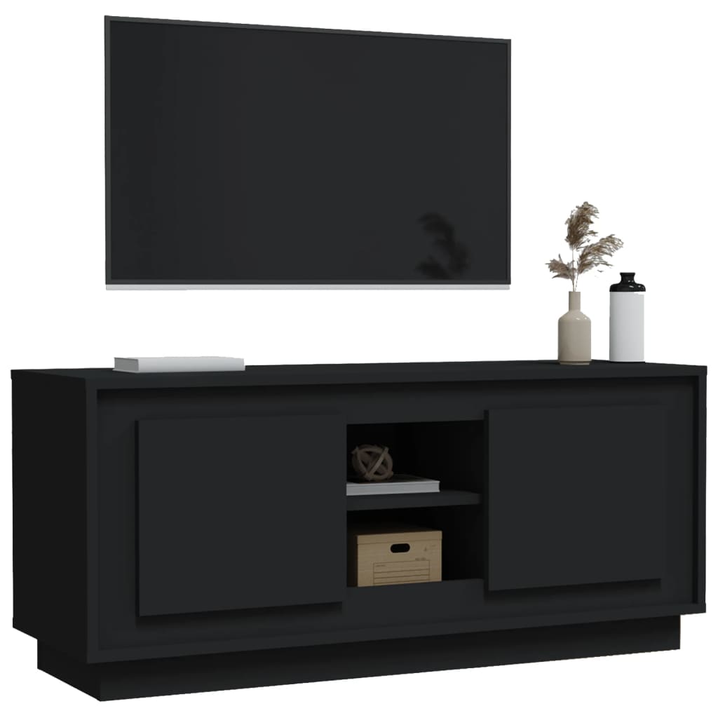 Crafted White Engineered Wood TV Cabinet for Stylish Interiors