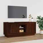 Crafted White Engineered Wood TV Cabinet for Stylish Interiors