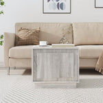 Luminous Haven: White Engineered Wood Coffee Table for Modern Charm