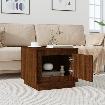 Luminous Haven: White Engineered Wood Coffee Table for Modern Charm